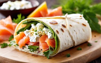 Wrap chèvre et saumon : recette facile pour un repas rapide et savoureux