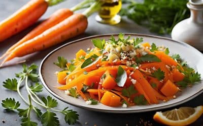 Recette de salade cuite de carottes à la fleur d’oranger: saveurs orientales en cuisine